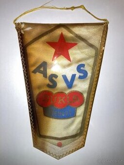 Historická vlaječka ASVS Dukla Olomouc-rarita pro sběratele