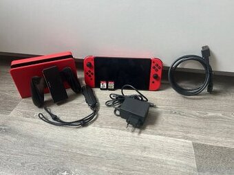 Nintendo Switch OLED Mario Edition – TOP stav + hry