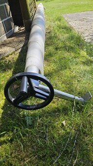 Naviják na bazénovou solární plachtu , hliník, stavitelný