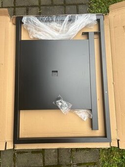 Reklamní stojan, černý, kovový