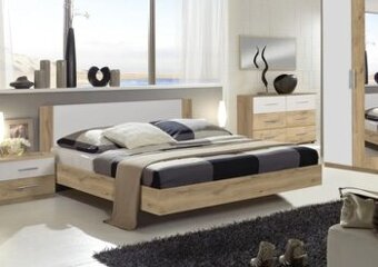 Ložnice-sestava šatní skříň, manželská postel