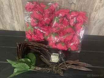 Led svítící keř růží