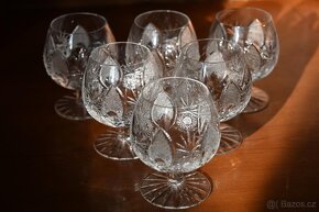 Krásné křišťálové sklenice 6 ks 40 let staré