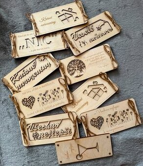 Stylová přání z překližky - obálky na peníze