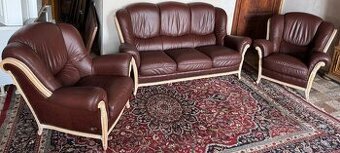 Luxusní italská kožená sedací souprava 3+1+1, 4334
