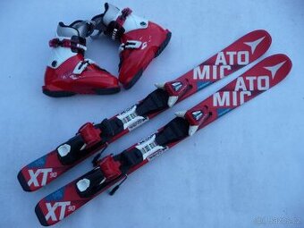 304. Detske lyže ATOMIC - 90 cm + boty NORDICA 31 eu SET