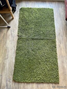 2 zelené koberce IKEA dlouhý vlas
