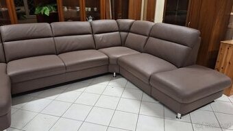 Kožená sedací souprava ve tvaru U