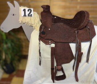 Westernový sedlový komplet 12) tmavě hnědý WADE