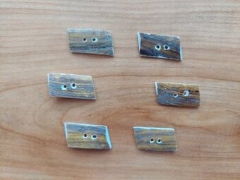 6 knoflíků z pravé perleti - originální přírodniny, bio, eko