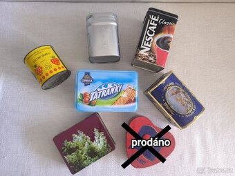 Konvolut retro sběratelských plechových dóz