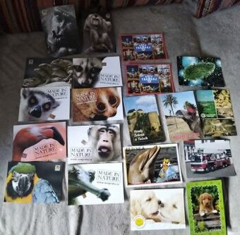 Mix nepopsaných pohlednic (ZOO Praha zvířata hrady)
