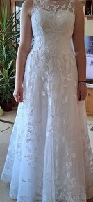 Bílé svatevní šaty, šaty na věneček, vel. 38