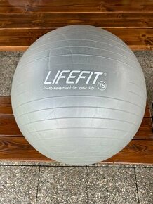Gymnastický míč Lifefit anti-burst 75 cm, stříbrný