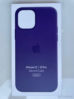 Originál silikonový kryt Apple iPhone 12 / 12 Pro ametyst