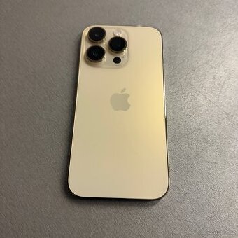 iPhone 14 Pro 128GB gold, jako nový, rok záruka - 1