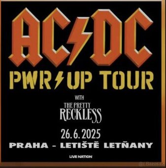 PRODÁM LÍSTKY – AC/DC – PRAHA 26.6.2025