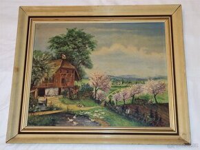 Obraz 61 × 51 , olejomalba / na kartonu