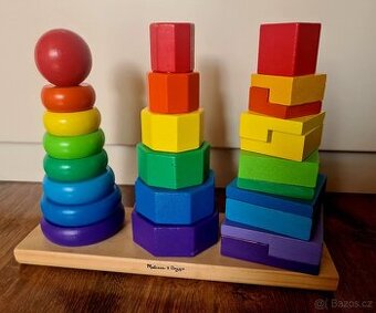 Montessori (edukativní) - skládací věž - tvary