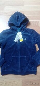 Benetton Nová modrá sametová mikina vel.122