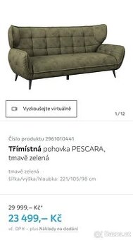 3 místná luxusní pohovka PESCARA