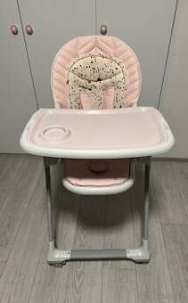 Dětská jídelní židlička KinderKraft- růžová
