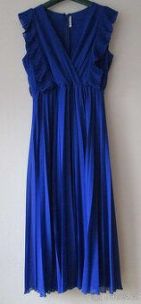 Dámské šaty midi plisované modré Numoco XL 42