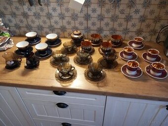 Retro čajový servis - mix druhů