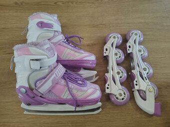 Dětské nastavitelné brusle 2v1, vel. 35-38