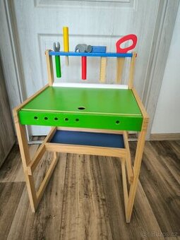 Dětský dřevěný ponk multifunkční s příslušenstvím