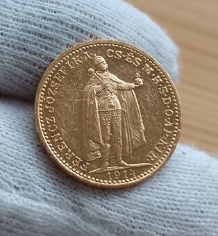 Zlatá 20koruna RU 1914 KB Andělíčková lepší