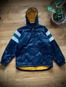 Vintage Nike bunda 90s – modrožlutá, M