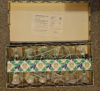 Retro vánoční osvětlení – skleněné zvonečky, Zlatokov