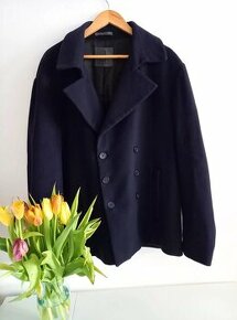 modrý vlněný kabát Calvin Klein - 1
