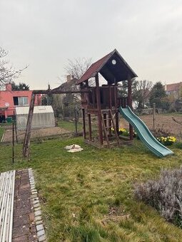Zahradní domeček, domeček pro děti, skluzavka