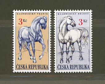 ČR 1996 - Kladrubští koně č. 122-123 - svěží