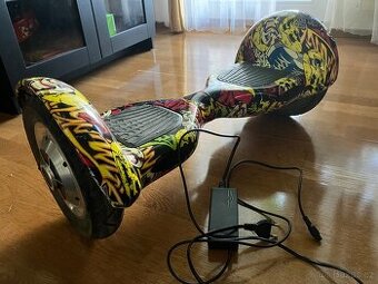 Hoverboard cross graffiti yellow