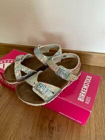 Sandále Birkenstock RIO MF stříbrná barva vel. 25 (160 mm) - 1