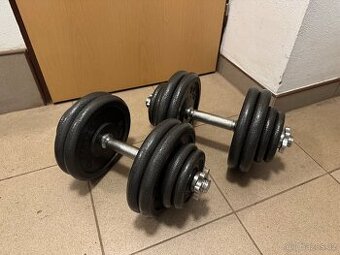 Nakládací činky 2x29kg - 1