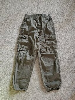 H&M plátěné kalhoty kapsáče vel.152