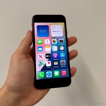 ZÁNOVNÍ APPLE IPHONE SE3 64GB-ČERVENÁ, BATERIE 100%
