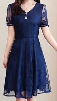 Koktejlové šaty modré vel M/L