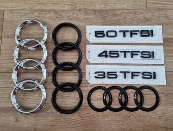 AUDI chromove znaky loga AUDI kruhy - 1