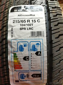 Prodám novou pneu 215/65/16C uniroyal