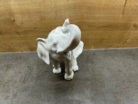 Starožitný porcelánový slon s označením - 1
