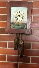 starožitné nástěnné hodiny r.1928-více v inzerátu - 1