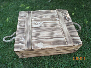 dřevěná bedýnka / box ,možno jako dekorace - 1