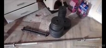 Prodam nakladací činkový set 50kg