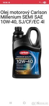 Nové balení 4l oleje 10w40