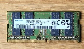 RAM do NB Samsung, Hynix, Kingstone 8GB a 16GB DDR4 SO-DIMM
